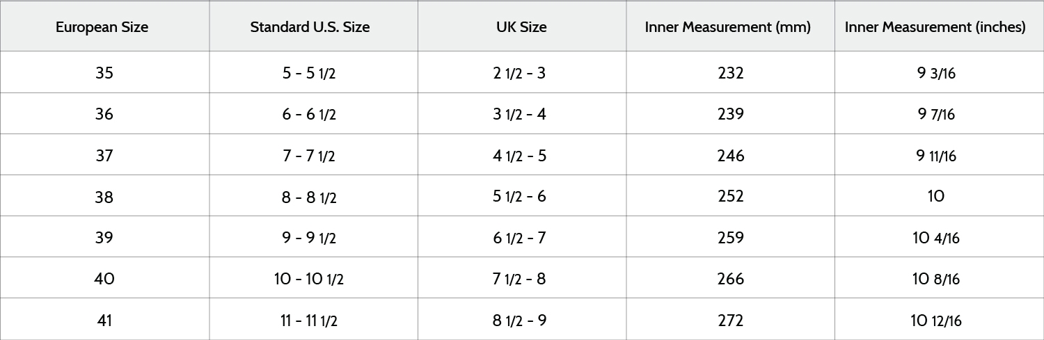 Woman Sizes